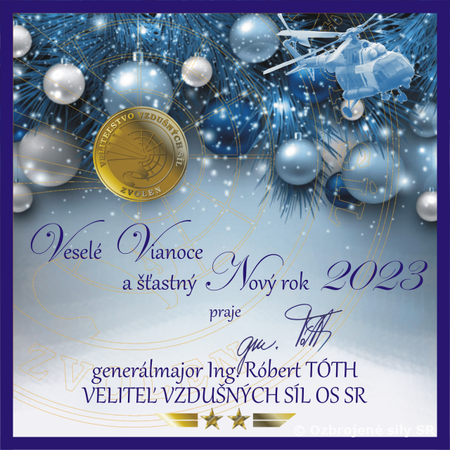 Vianočný pozdrav veliteľa Vzdušných síl OS SR
