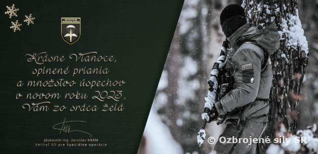 Prianie veliteľa Síl pre špeciálne operácie k sviatkom