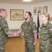 Slávnostný nástup k 79. výročiu ukončenia 2. svetovej vojny